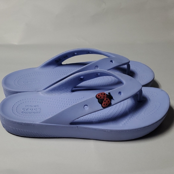 CROCS Shoes - CROCS Classic Flip Flop Platform Sandals Size 10 Perriwinkle Womens